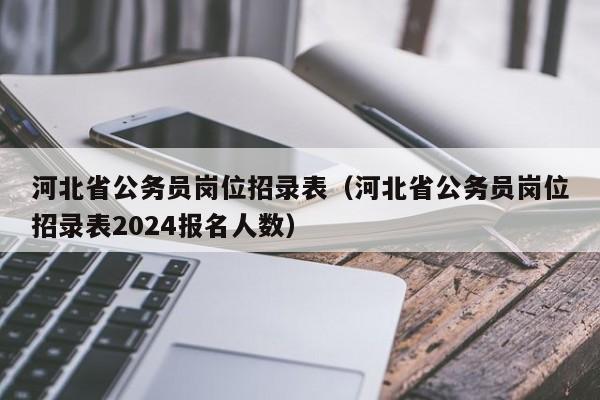 河北省公务员岗位招录表（河北省公务员岗位招录表2024报名人数）